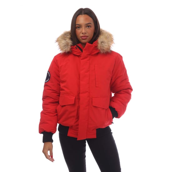 Women's Superdry Everest Bomber Jacket in Red