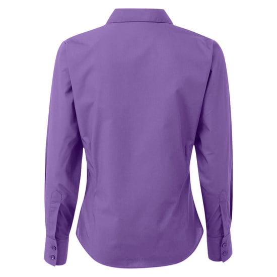 Premier Dames/Dames Popeline Blouse met Lange Mouwen (Rijke Violet) - Image 2