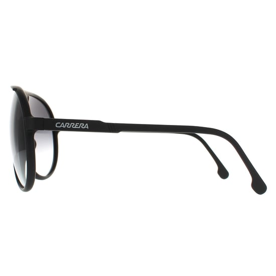 Carrera Aviator Unisex Matte Black Grey Gradient Sunglasses