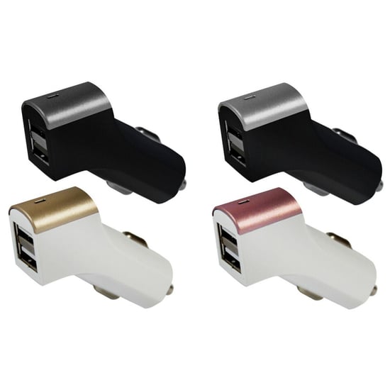 FX Factory Powabud Twin Socket USB 2.1A Car Charger [Gold]