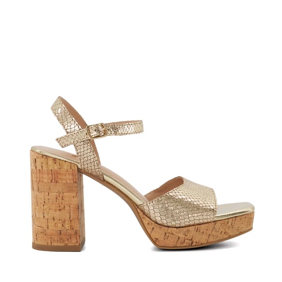 Dune Ladies Jacuzzi - Cork Heeled Platform Sandals - Image 1