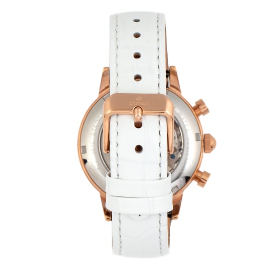 Keizerin Beatrice Automatische Skeletdial Horloge met Leren Band en Dag/Datum - Image 2