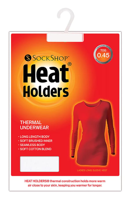 Heat Holders - Ladies Long Sleeve Thermal Underwear - White - Image 2