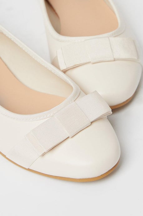 Wide Fit Paris Bow Detail Ballet Pumps - Image 4