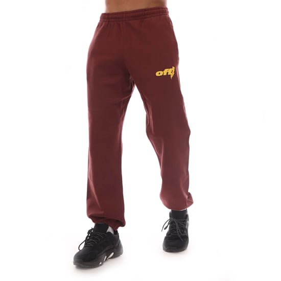 Men's Off White Thunder Stable Slim Sweatpants in Red - Image 1