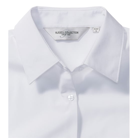 Russell Collectie Dames / Dames Lange Mouwen Shirt (Wit) - Image 3