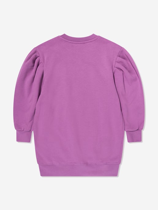 MSGM Girls Logo Sweater Dress in Purple