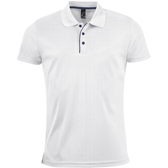 SOLS Heren Performer korte mouw Pique Polo Shirt (Wit) - Image 2