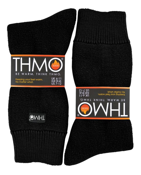 THMO - Mens Thermal Fleece Lined Slipper Socks with Non Slip Grips - Image 2