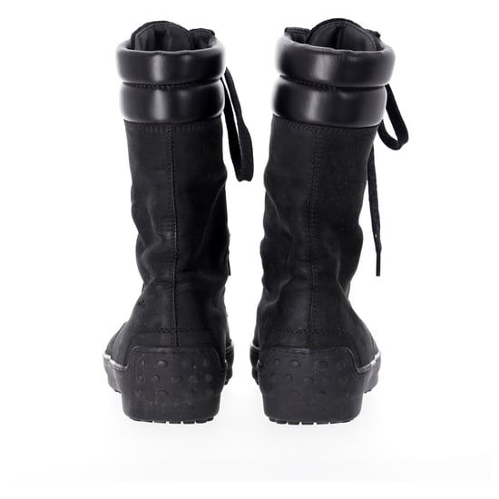 Tods' Lace-Up Combat Boots in Black Suede - Image 4