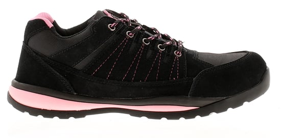 Tradesafe Womens Safety Shoes Trainers Force Suede Leather Lace Up black