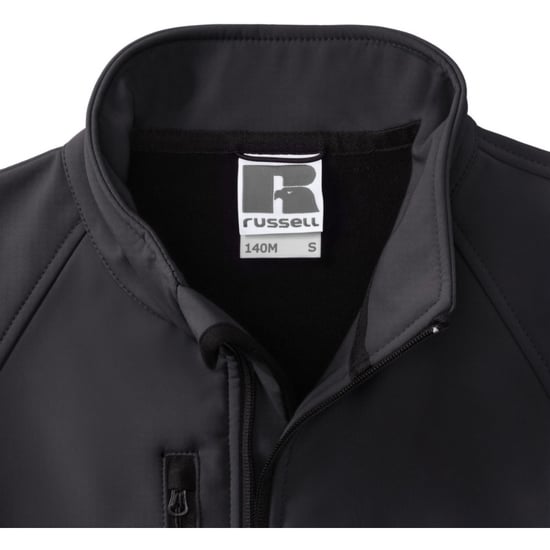 Russell Mens Water Resistant & Windproof Softshell Jacket (Black) - Image 4