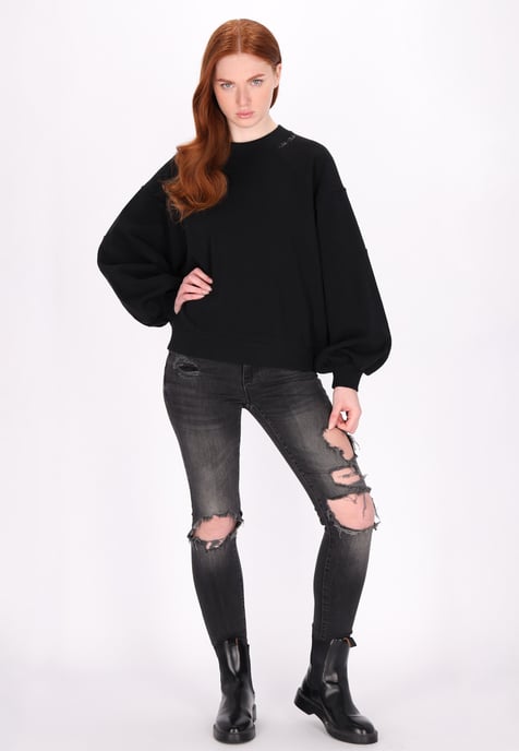 Dreimaster Sweatshirt Dames zwart - Image 2