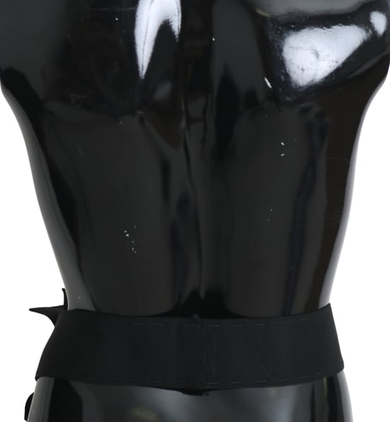 Dolce & Gabbana Kvinnors Svart Kristallbrosch Bred Wai SATORIA Bälte - Image 3