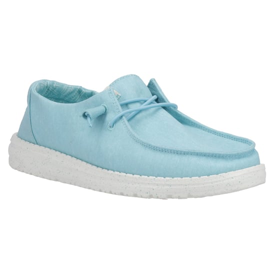 HEYDUDE Wendy Canvas 100% Cotton Women's Turquoise Loafers - Image 6