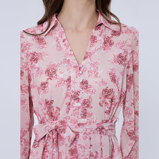 Bloemenprint shirt-jurk - Image 5