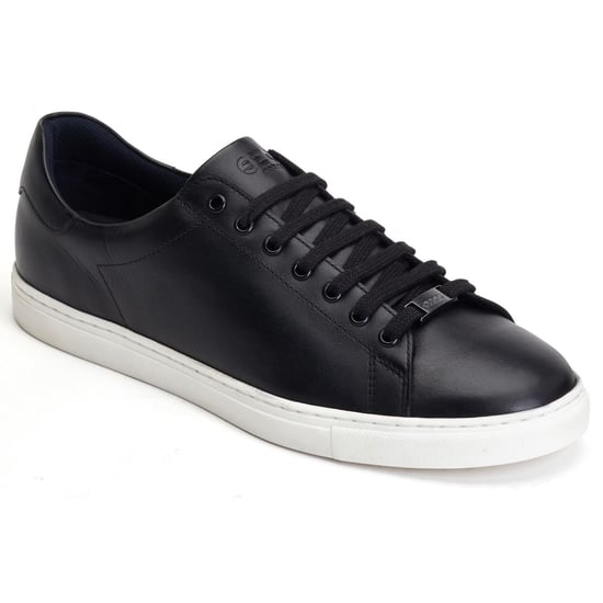 Base London Tucker Leather Men's Black Trainers - Image 1