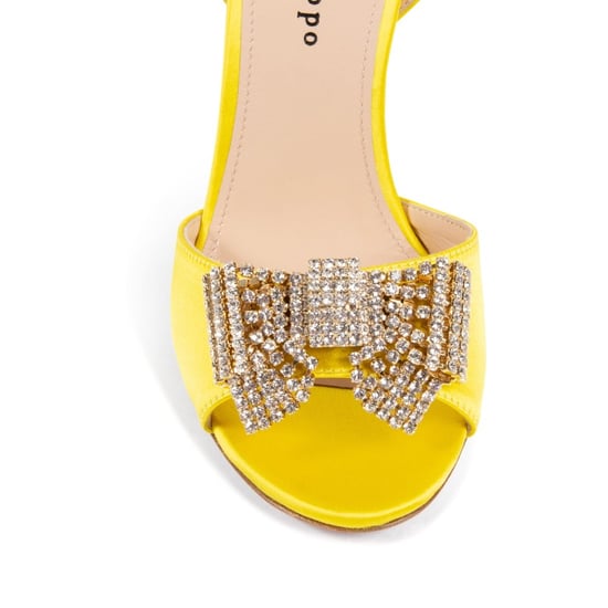 Satin Bow Sandal - Yellow - Image 4
