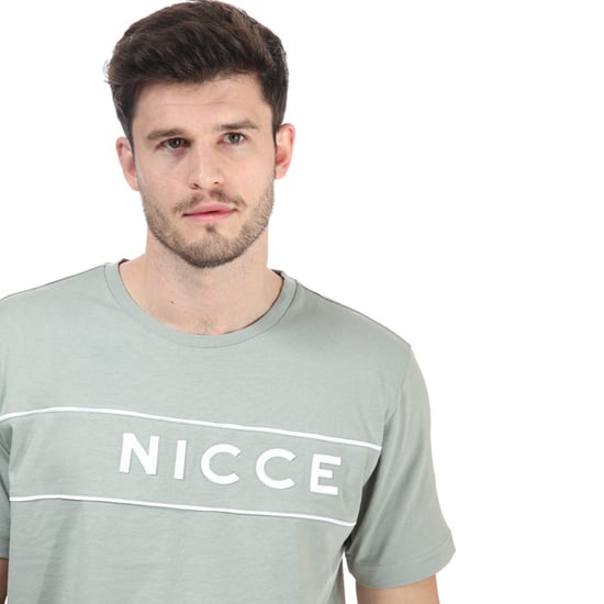 Nicce Round Neck Short Sleeve Green Mens Geti T-Shirt 211 1 09 16 0341