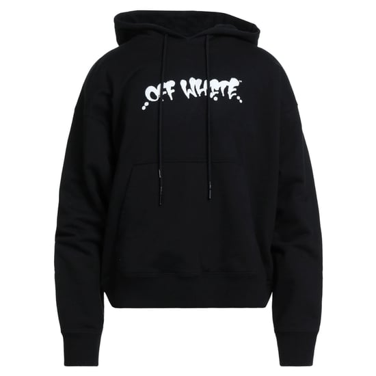 Off-White Marker Graffiti Spray Design Logo Black Hoodie - Image 1
