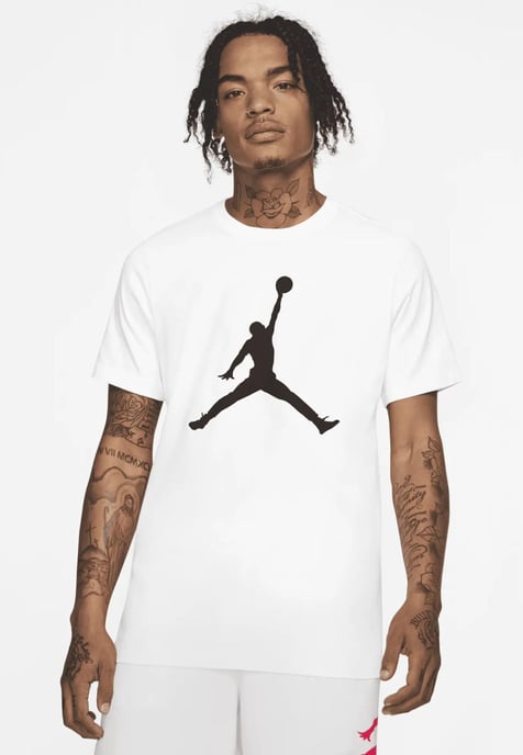 NIKE Mens M J Jumpman SS Crew T Shirt in White - Image 1
