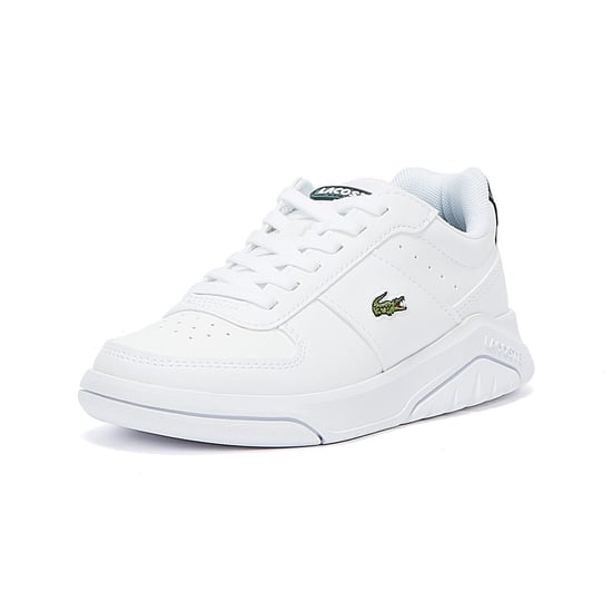 Lacoste Game Advance 0722 1 Junior White / Dark Green Trainers - Image 3