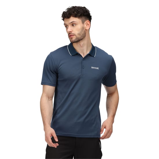 Regatta Mens Maverick V Active Polo Shirt (Moonlight Denim)