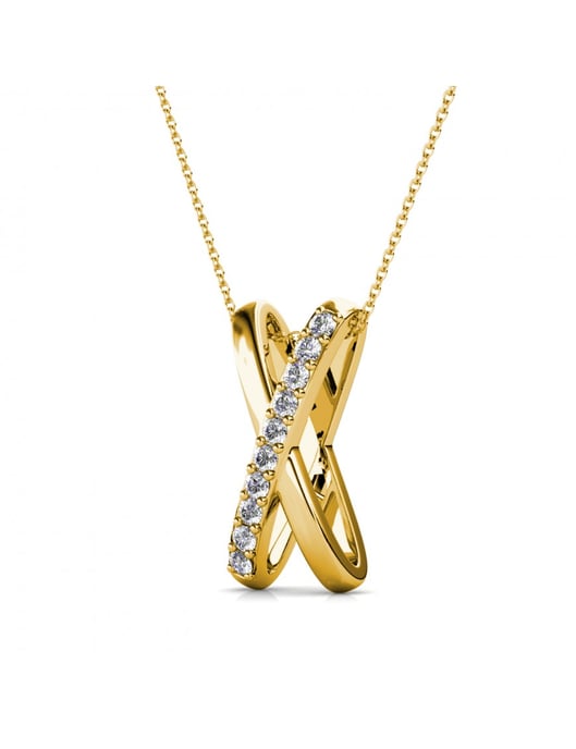 X Duo-hänge - guld och kristall - Image 3