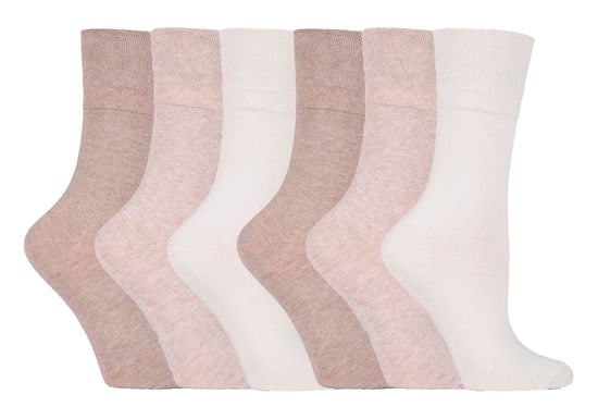 IOMI - 6 stuks sokken zonder elastiek diabetische sokken voor dames - Room - Image 1