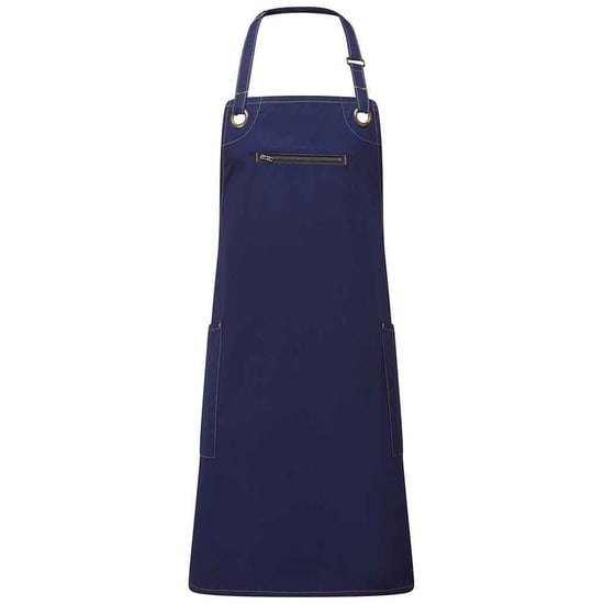 Premier Barley Recycled Full Apron (Navy/Camel) - Image 1