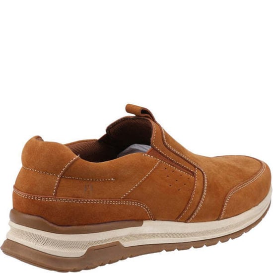 Hush Puppies Mens Cole Leather Casual Shoes (Tan)