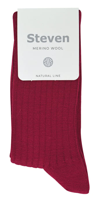 Womens Merino Wool Socks | Steven | Thick Outdoor Boot Socks for Ladies - Burgundy - Image 2