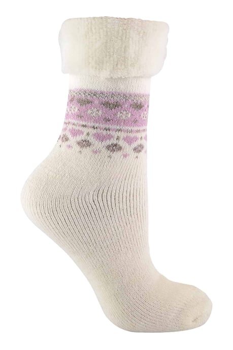 Sock Snob - Ladies Turn Over Top Varm Termisk Vinter Nordic Bed Strumpor - Image 1