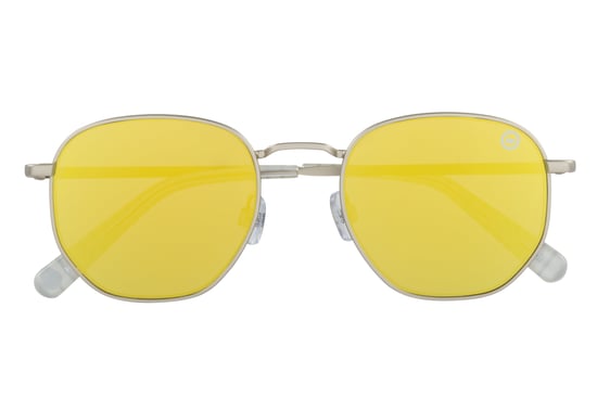 Hype Gold Yellow Geo Sunglasses