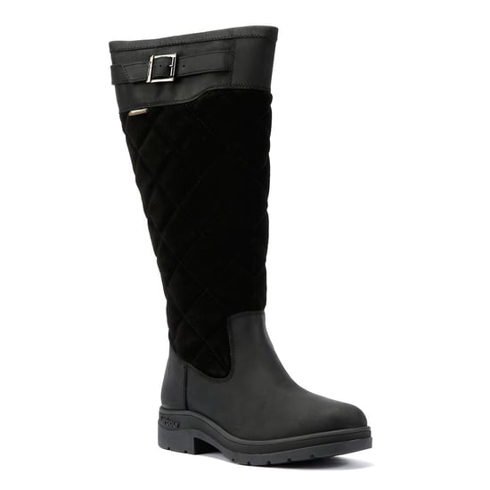Barbour Oak Tall Suede/Leather Women's Black Boots - Image 2