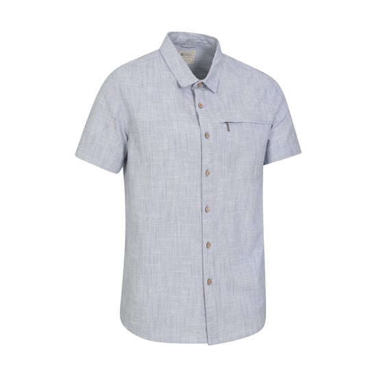 Mountain Warehouse Mens Coconut Slub Short-Sleeved Shirt (Blue)