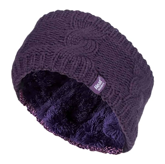 Ladies Cable Knitted Fleece Lined Thermal Winter Ear Warmer Headband - Image 1
