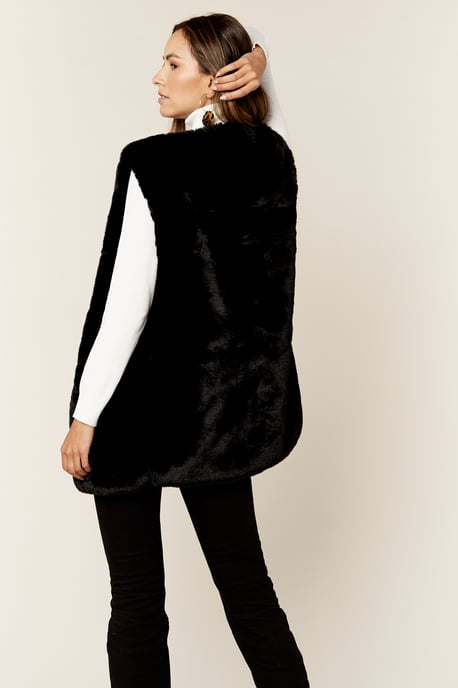 No Cut Faux Fur Sleeveless Gilet
