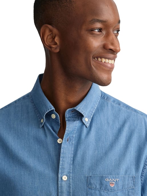 Gant Mens Regular Fit Shirt | The Indigo Shirt - Image 3