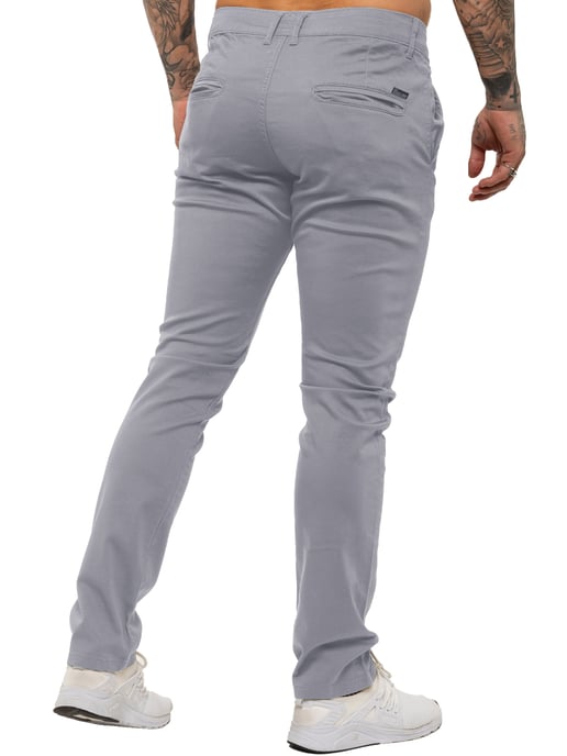 Enzo Mens Slim Fit Stretch Chinos