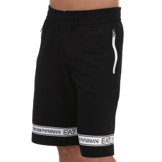 Men's Emporio Armani EA7 Tape Logo Jog Shorts in Black