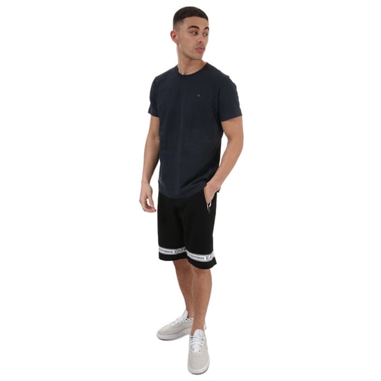 Men's Emporio Armani EA7 Tape Logo Jog Shorts in Black