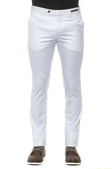 PT Torino Men's White Cotton Jeans & Pant