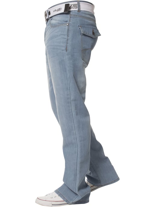 Kruze Heren Bootcut Denim Jeans - Image 3