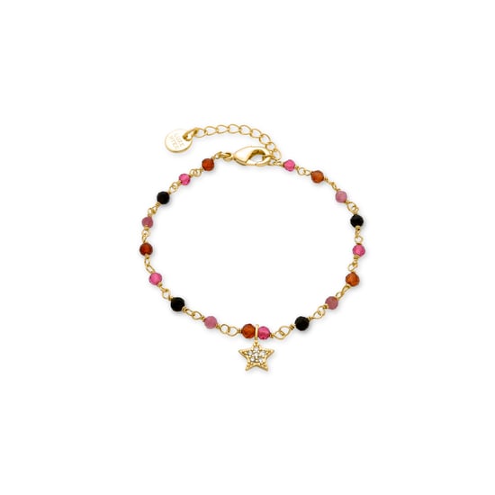 Luxenter Armband med flerfärgade kristaller i 18K gult guld - Ryfos - Image 1