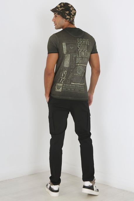 Black 'Clarkson' Cargo Style Chino Trousers