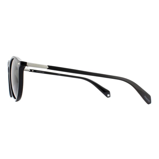 Polaroid Round Mens Black Green Polarized Sunglasses