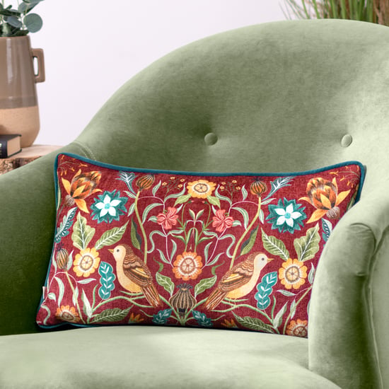 Evans Lichfield Hawthorn Birds Chenille Piped Cushion Cover - Image 6