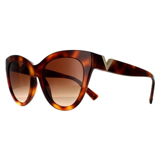 Valentino Cat Eye Dam Light Havana Brown Gradient Solglasögon - Image 2