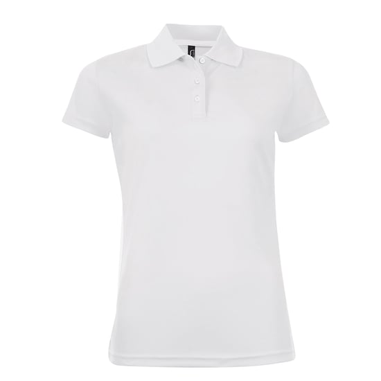 SOLS Dames/dames Performer korte mouw Pique Polo Shirt (Wit) - Image 1